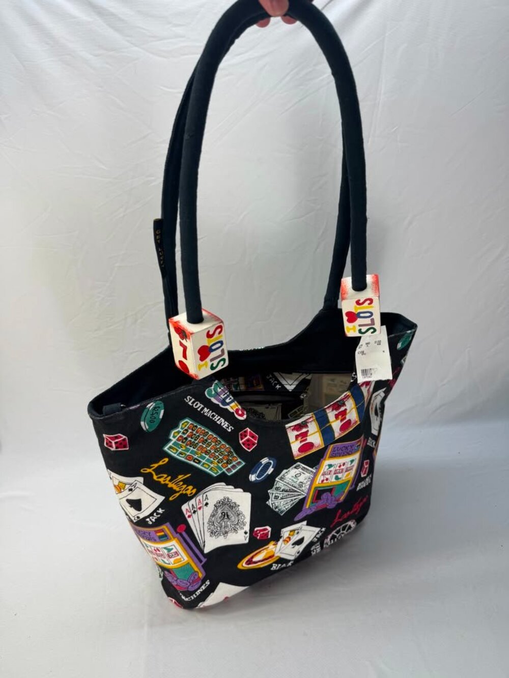 Vintage 90s Get Lucky Vegas Gambling Tote Bag